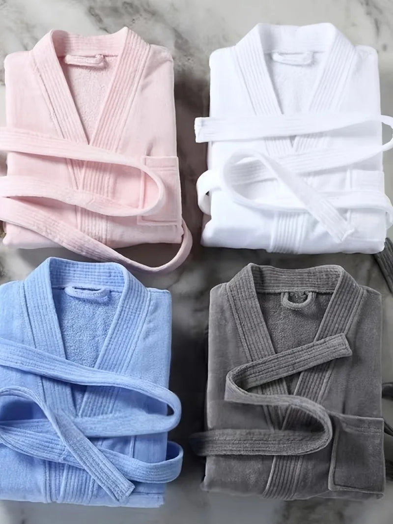 Men's Hotel-Style Waffle Kimono Robe