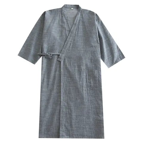 Asheville Chambray Kimono Robe in Charcoal
