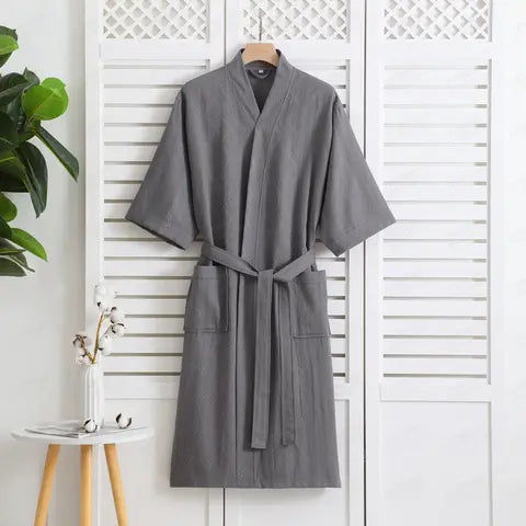 Camden Ribbed Cotton Robe - additional view