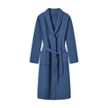 Hampton Waffle Shawl Robe in Navy Blue