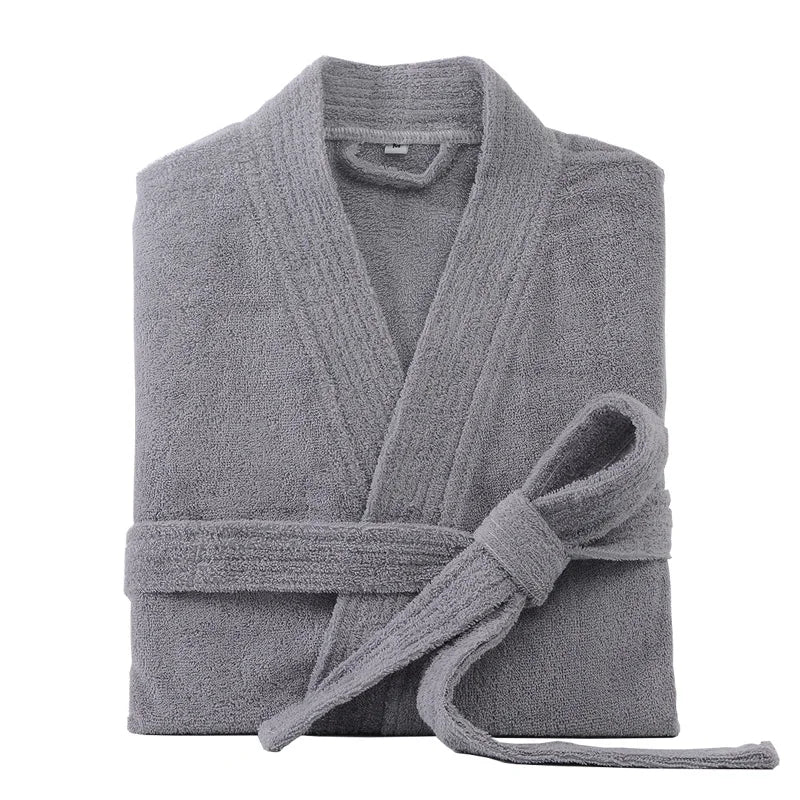 Men's Cotton Terry Bathrobe Long Kimono