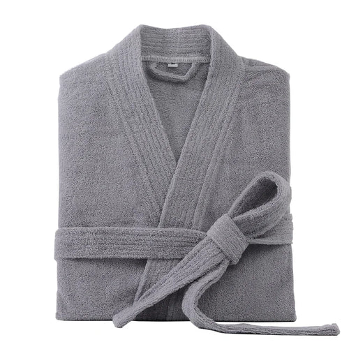 Men's Cotton Terry Bathrobe Long Kimono