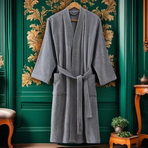 Windsor Terry Cloth Robe in grey