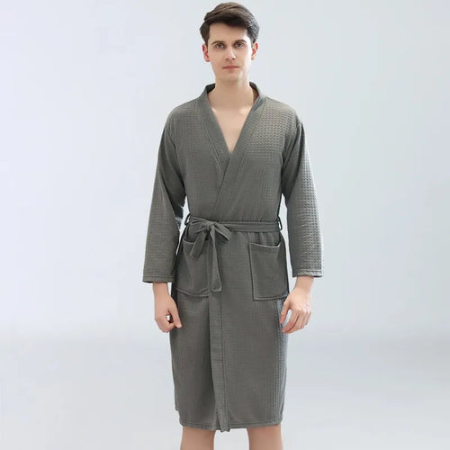 Men's Waffle Robe Sauna Suit Loungewear